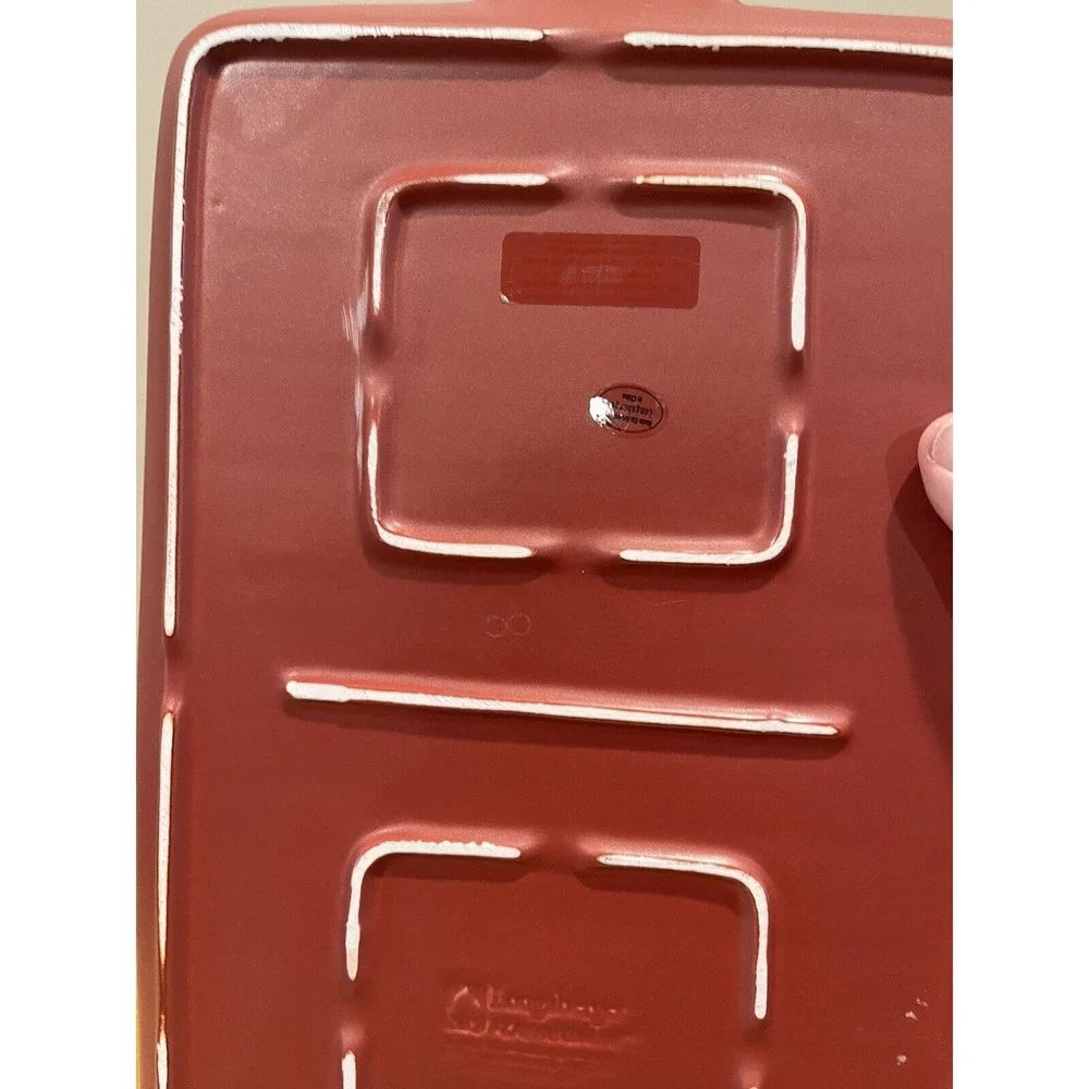 Longaberger Flameware Paprika Red Grill Pan Pottery Server Cookware‎ 18